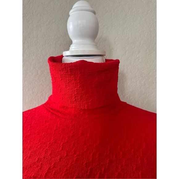 Patrizia Luca Red Textured Turtleneck - Picture 8 of 8
